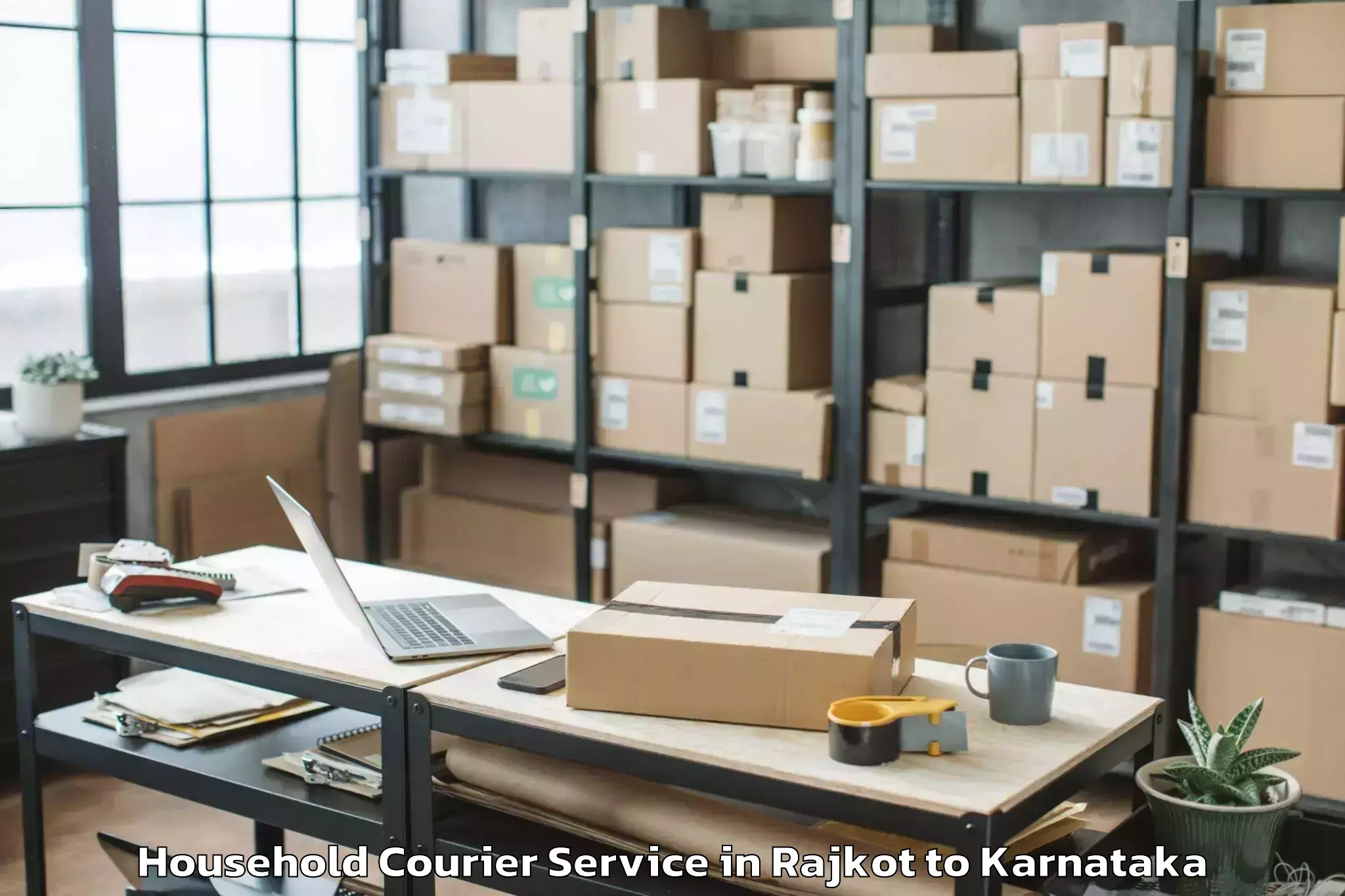 Book Rajkot to Harkur Proper Household Courier Online